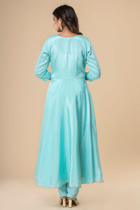 Elegant Sky Blue Long Anarkali Suit For You To Carry This Festive Season